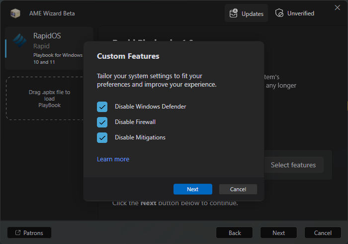 Custom Features